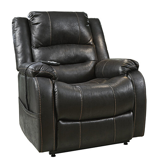 Saltoro Sherpi Leatherette Metal Frame Power Lift Recliner with
